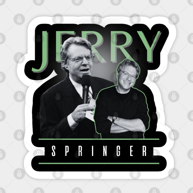 Jerry springer +++ 70s retro Sticker by TelorDadar